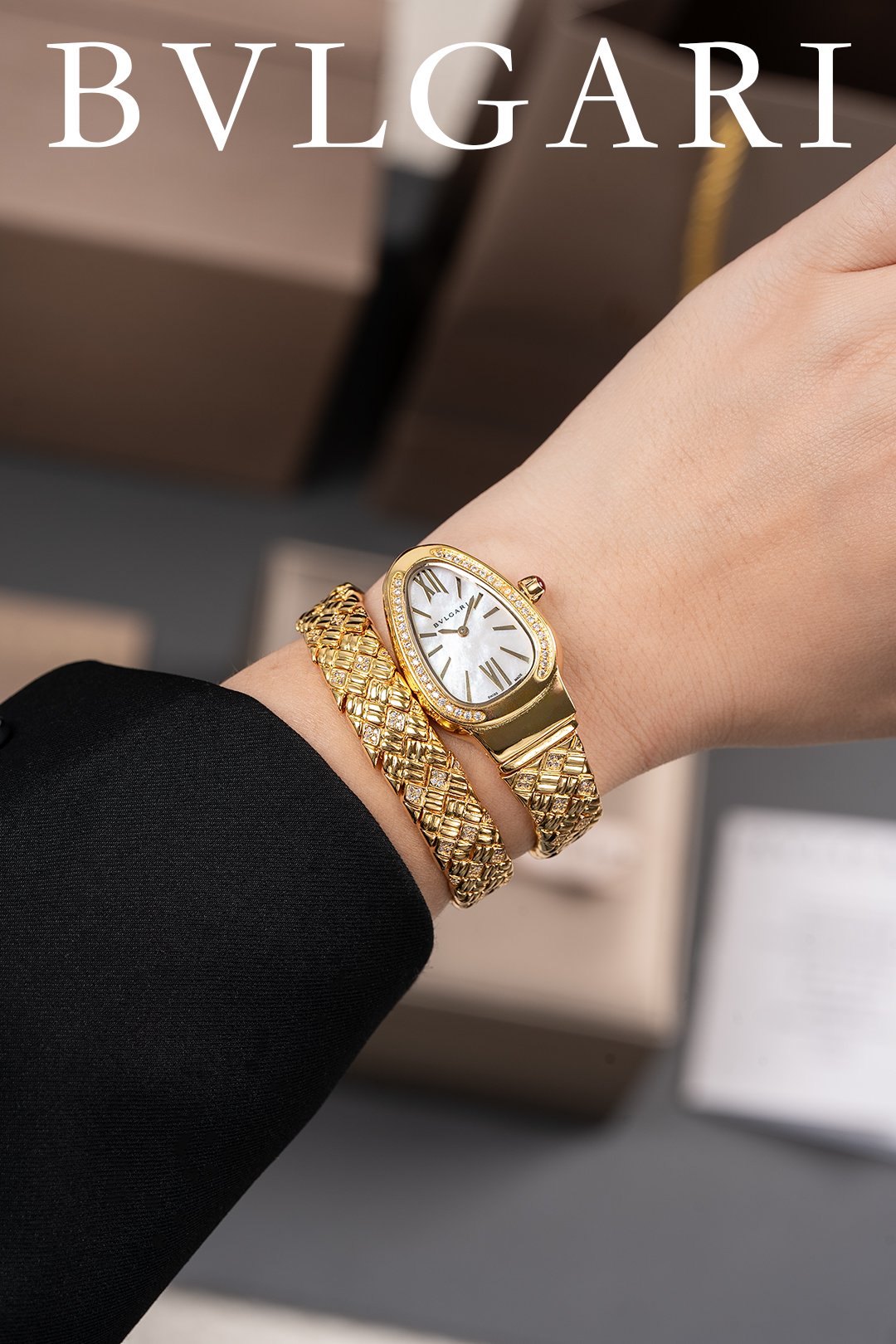 Bvlgari's new diamond-shaped art SERPENTINS PIG series watch - Image 13