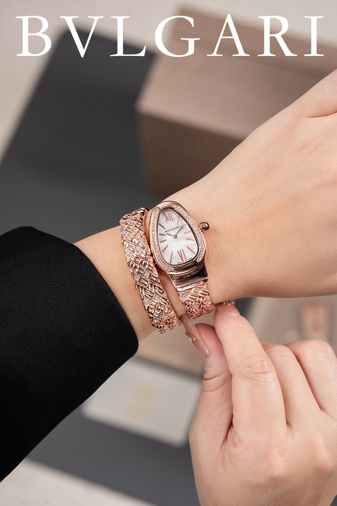 Bvlgari's new diamond-shaped art SERPENTINS PIG series watch - Image 10