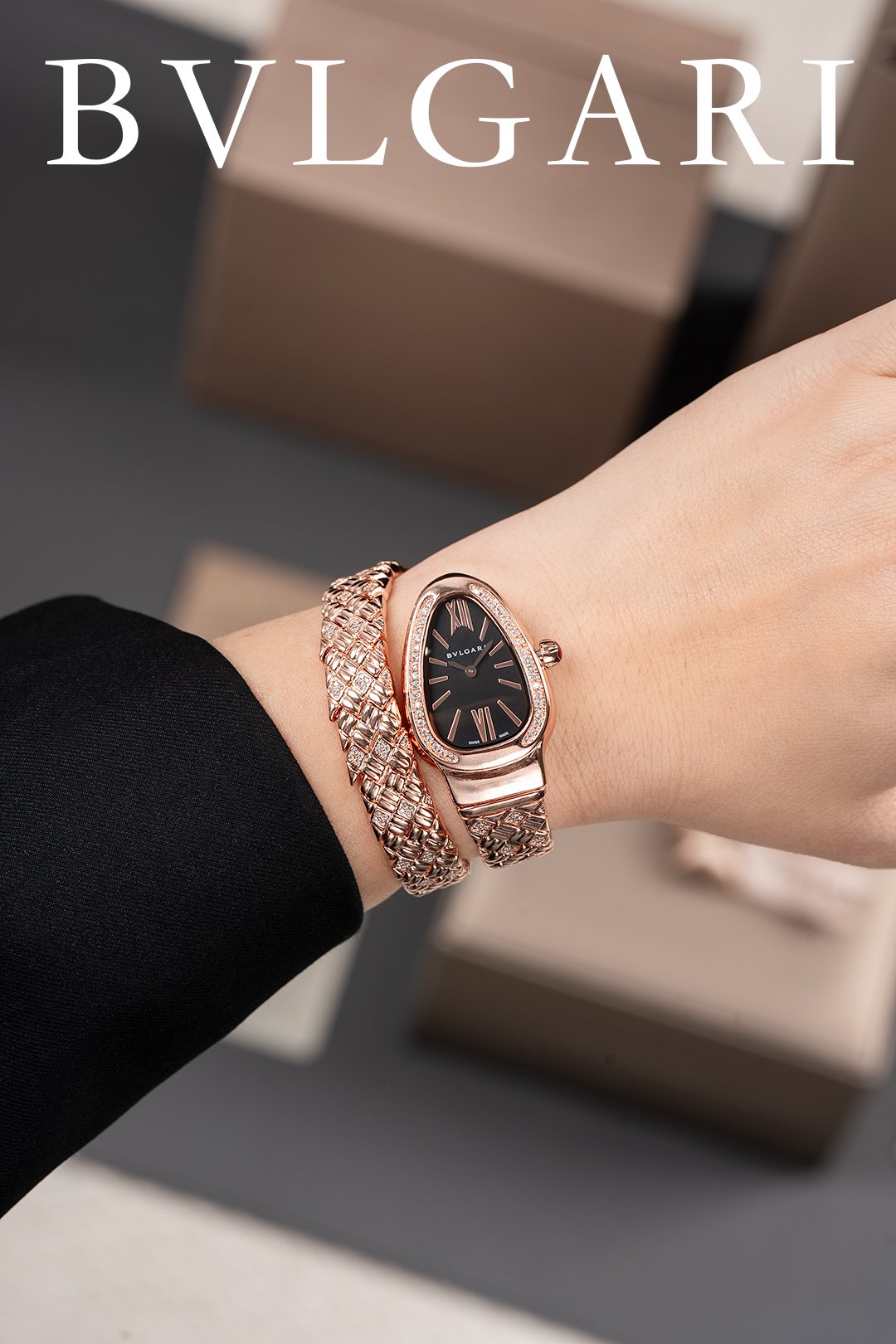 Bvlgari's new diamond-shaped art SERPENTINS PIG series watch - Image 8