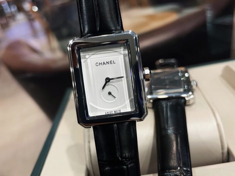 New Cheetah Chanel BOY.FRIEND TWEED Tweed Soft Leather Steel Strap Watch