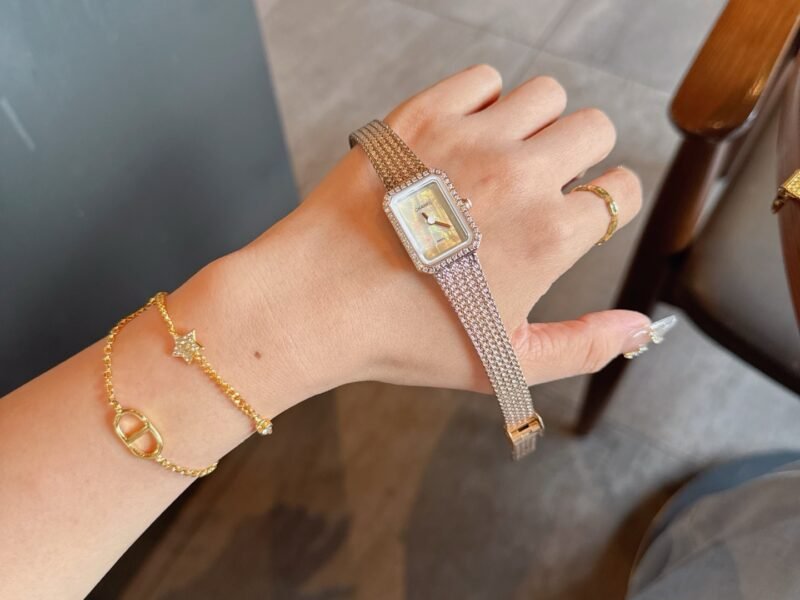 Chanel Black Gold Little Cube Quartz Watch for Women