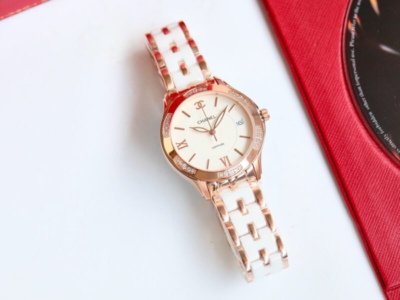 Chanel women's belt watch with ceramic stainless steel case and quartz movement