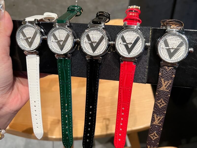 Louis Vuitton large V-shaped embellishment watch