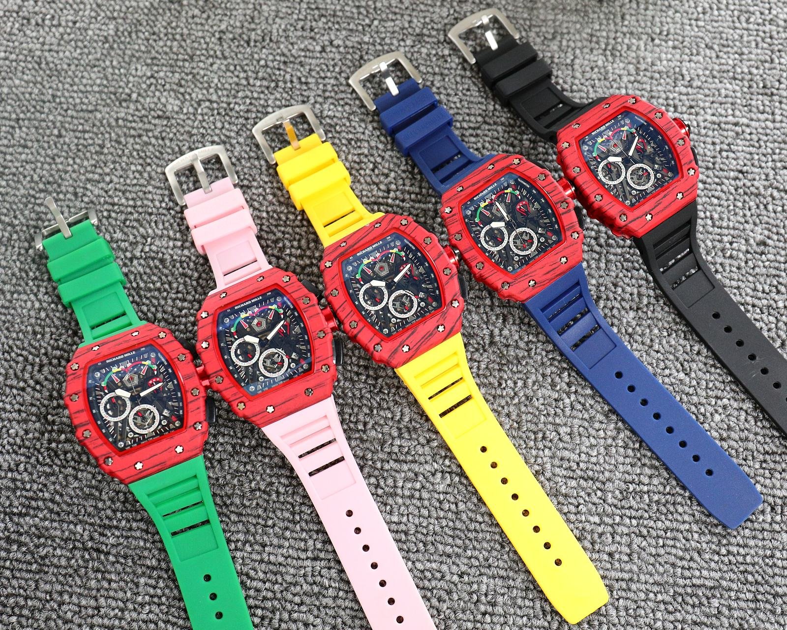 Richard Mille Men’s Multifunction Chronograph Watch – Six-Hand Sports Timepiece