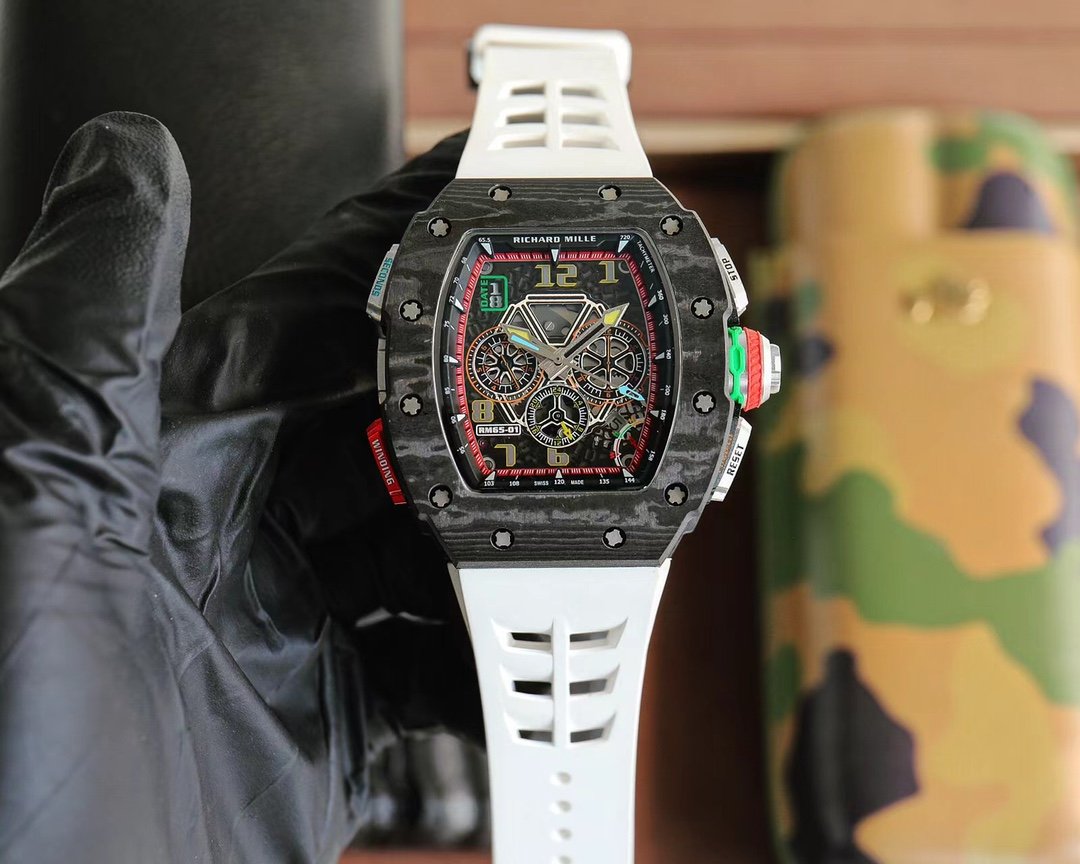 Richard Mille Men's Collection RM 65-01 Carbon TPT Carbon Fiber Watch