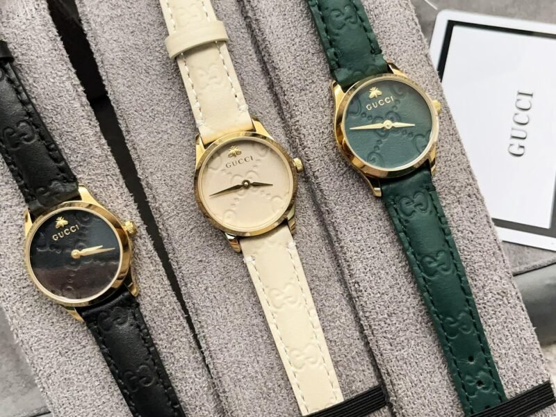 Gucci G-Timeless series watches with exquisite engraved leather strap and surface