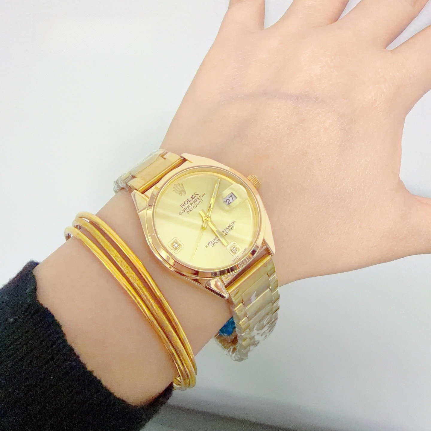 Rolex 33mm Women’s Watch • Exquisite Fashion • Date-just Display - Image 3