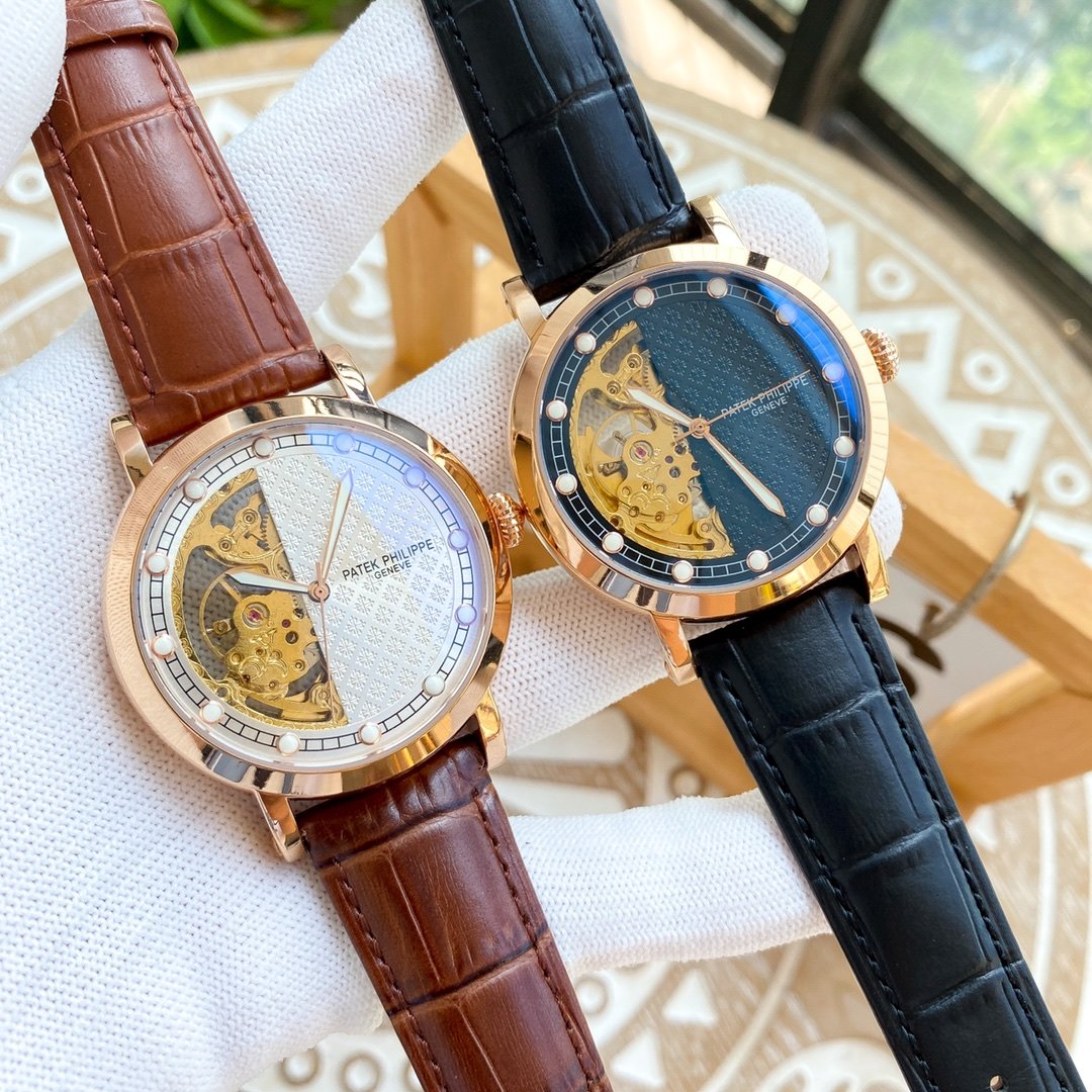 Patek Philippe's classic three pin men's watch, crafted with exquisite craftsmanship, carries a noble style