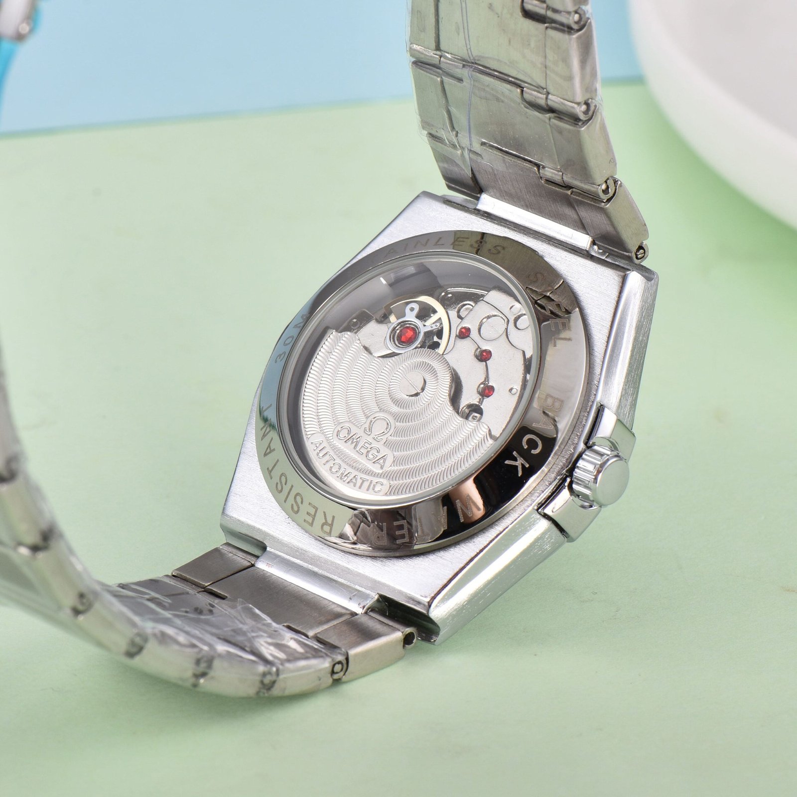 Omega Constellation Series | Quartz Skeleton Case Back | Men's Favorite Watch with Date Function | Bold and Elegant Design - Image 5