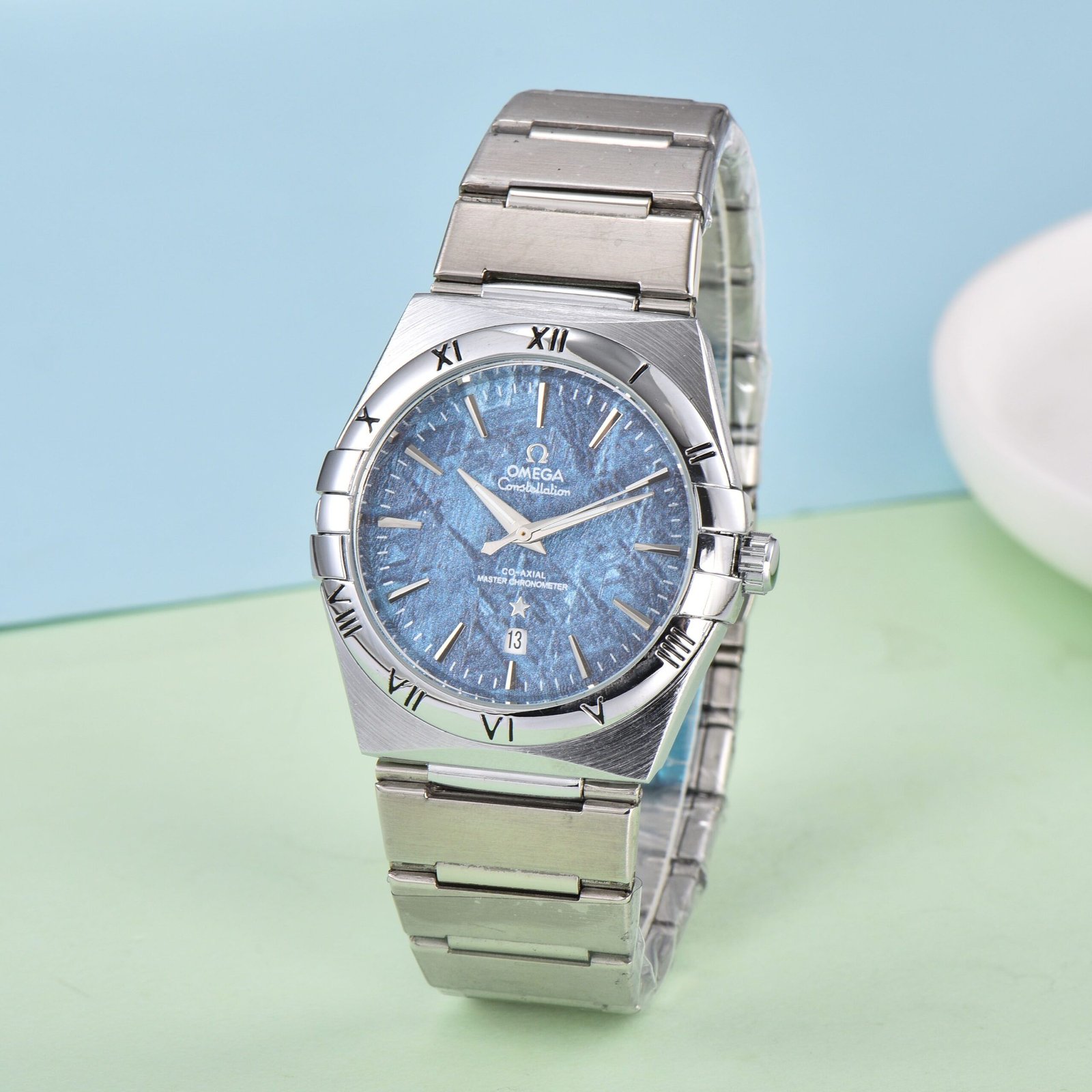 Omega Constellation Men’s Watch | Quartz Movement Skeleton Case Back | Date Window | Bold & Elegant Timepiece - Image 5