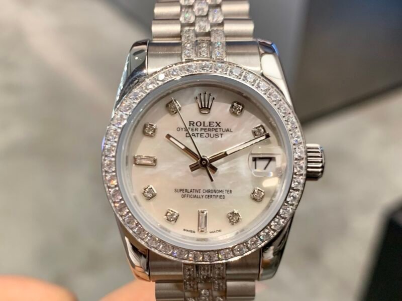 Rolex Date-Just 31mm Watch | Dazzling White Diamonds & 316 Stainless Steel Luxury Timepiece