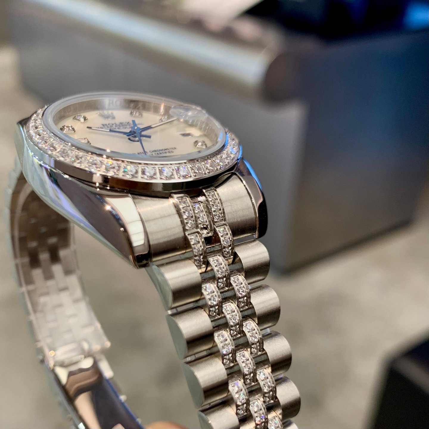 Rolex Date-Just 31mm Watch | Dazzling White Diamonds & 316 Stainless Steel Luxury Timepiece - Image 3