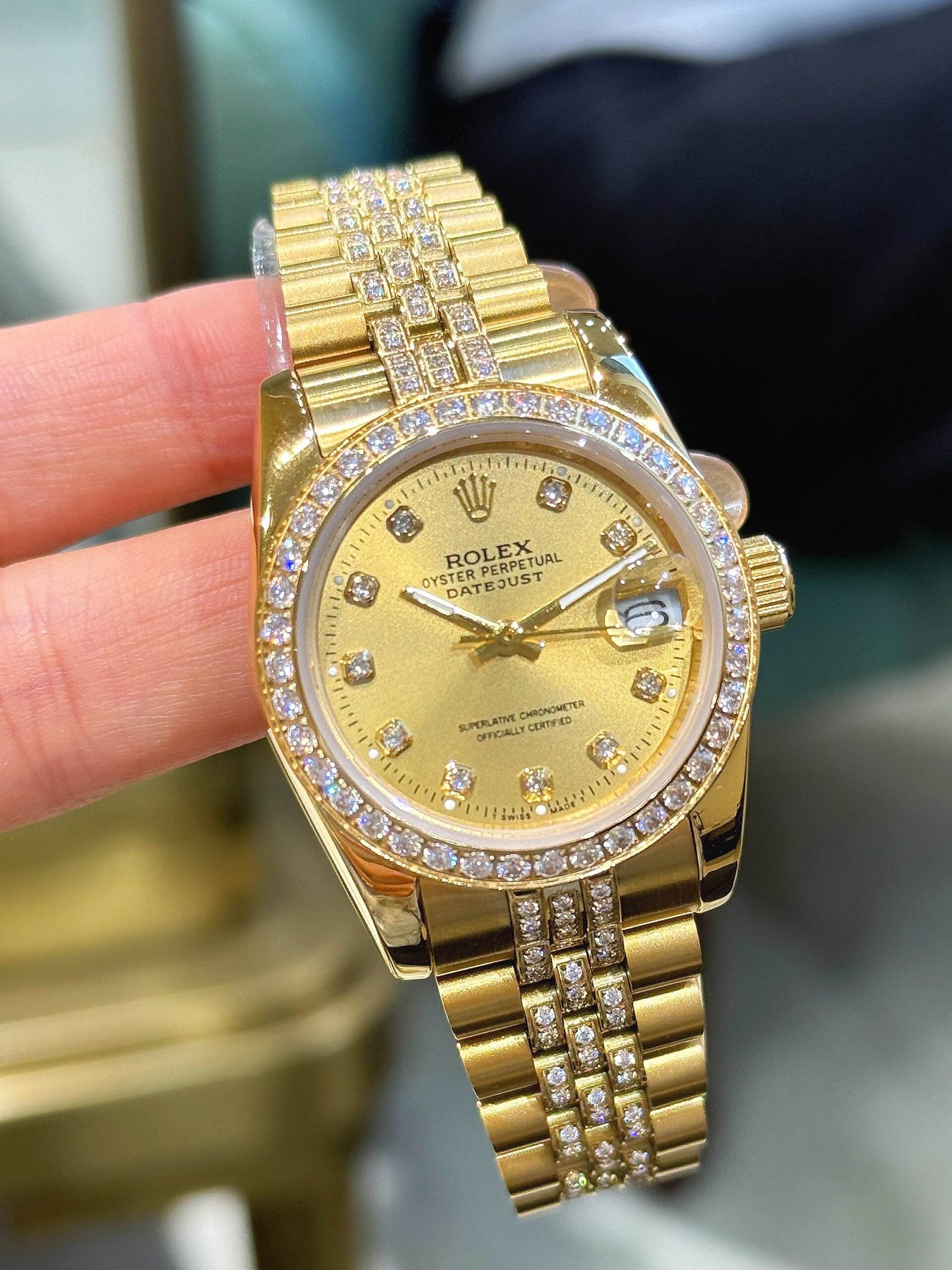 Rolex Date-Just 31mm Watch | White Diamond & 316 Stainless Steel Luxury Wristwatch - Image 6